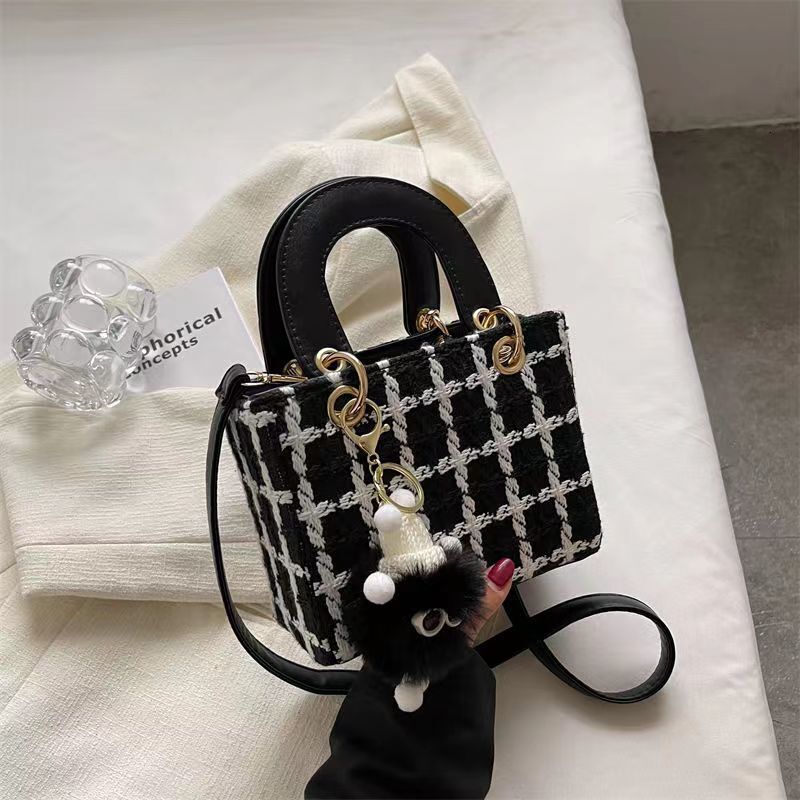 Small Niche Designer Women s Mini Bag 2025 New Black And White Checkered Fashionable High quality Crossbody Bag Handbag Storage Bag