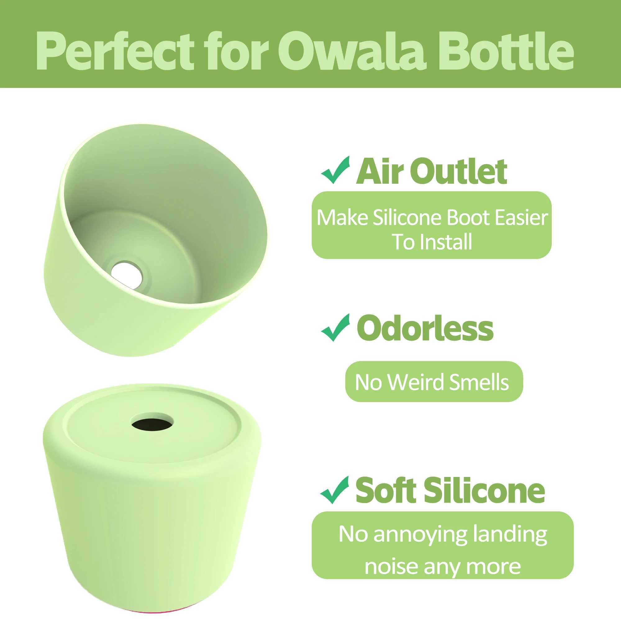New Coaster For Owala 24oz 32oz 40oz Silicone Water Boot Anti-Slip Protective Sleeve Bottom Protector Bottle Outdoor BikeT250308
