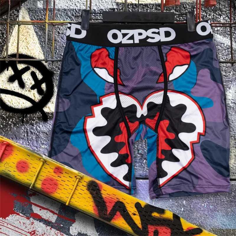 Men's Shorts OZPSD Sexy Men Underwear Boxers Cueca Male Panty Lingerie Men Underpants Boxershorts Plus Size Breathable Print Man Boxer Briefs Y25