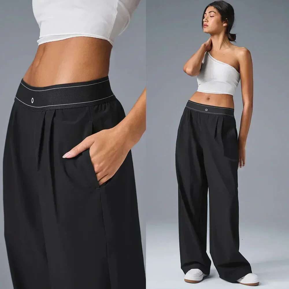 Loose Casual Outdoor Comfortable Suit Up Trouser Sports High Waisted Straight Leg Wide Pants Women's
