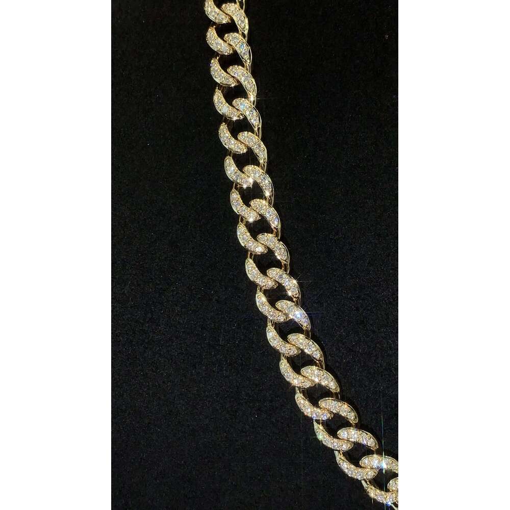 Natural Dia Man Jewelry for Men - Cuban Chains, Real Gold, Wholesale,