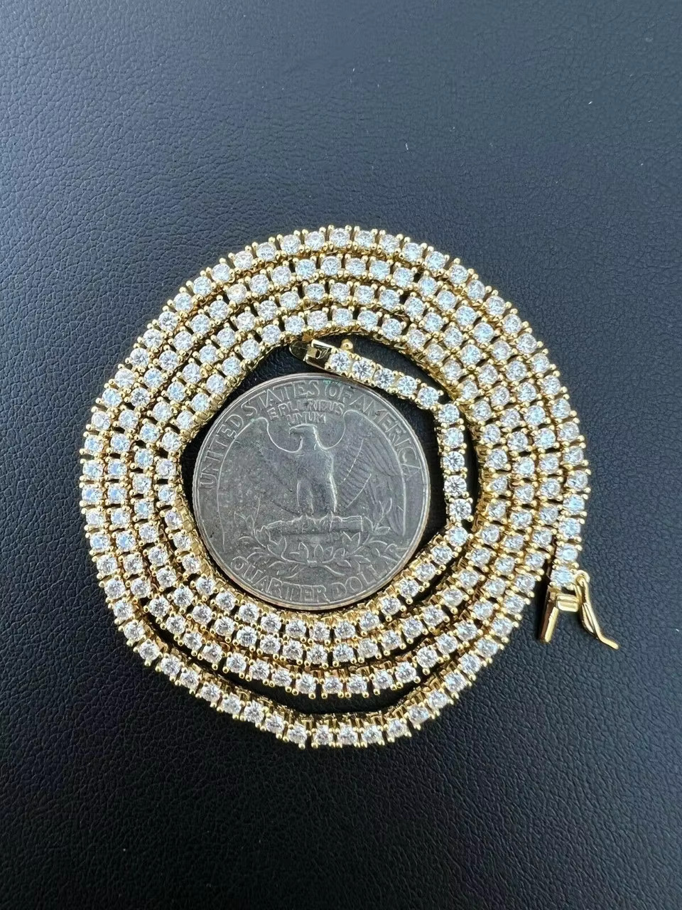 Wholesale 2mm 925 Silver Zircon Moissanite Tennis Chain Bracelet Necklace