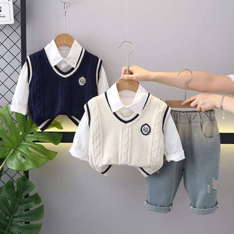 Suits for Boys Spring Autumn Long Sleeve Casual Blazer Jacket Trouser 2pcs School Uniform Teen Kids Clothes Set Children Cosutme 241016 - view 3