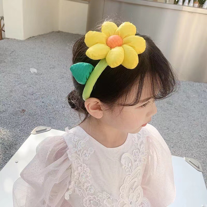 Korean three-dimensional flower sunflower cute girls headband for spring and summer new styles selling cute 220909