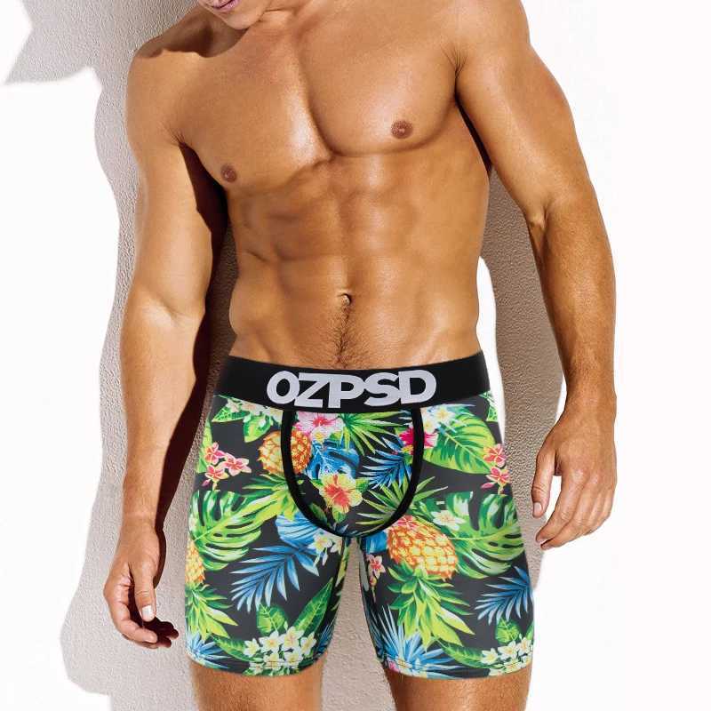 Men's Shorts OZPSD Sexy Men Underwear Boxers Male Panties Lingerie Men Underpants Boxershorts Plus Size Breathable Printed Man Boxer Briefs Y2503