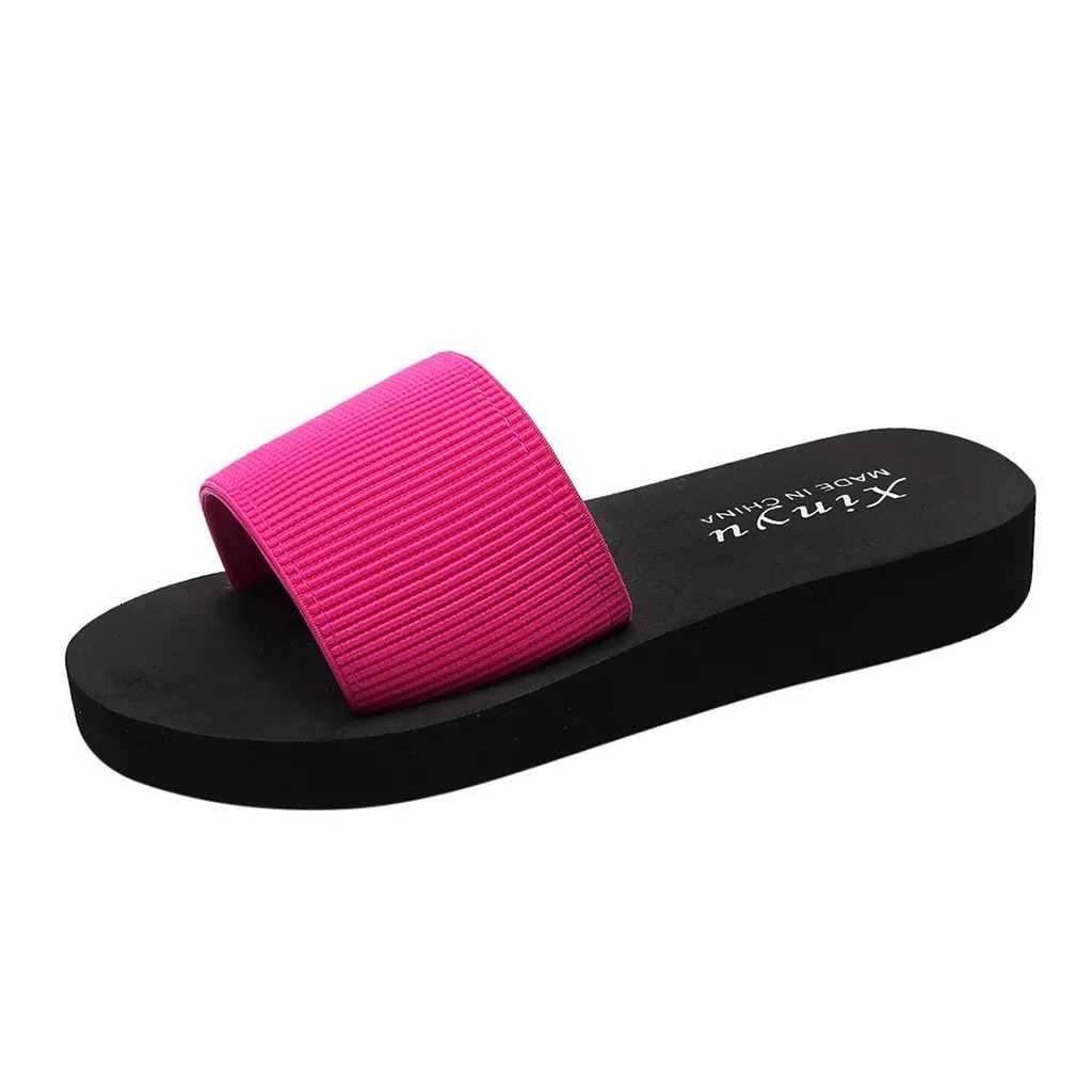 Ladies Summer Home Outdoor Anti Slip Beach Flip Flops With Exposed Toes 2024 Womens Thick Bottom Fashion Slipper 250304