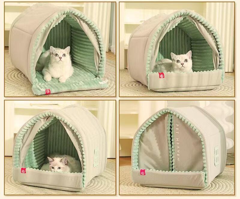 Small pet winter closed warm cleaning cat house dog four seasons universal kennel