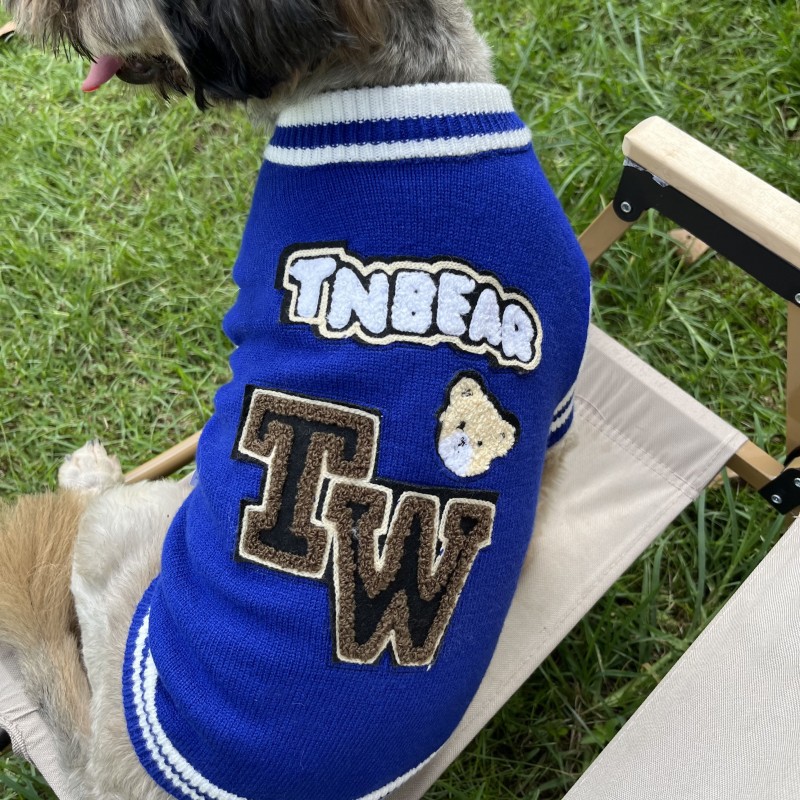 free shipping Designer Clothes Pets Cardigan Sweaters Small Dogs Girl Boy Warm Winter Fall Dog Coats Preppy Style Knitted Puppy Sweater for Chihuahua 