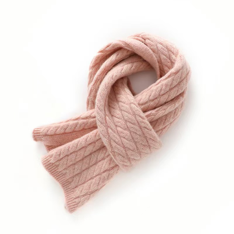 K073 Cashmere winter Korean retro thick warm twisted wool scarf student couple men and women knitted scarf