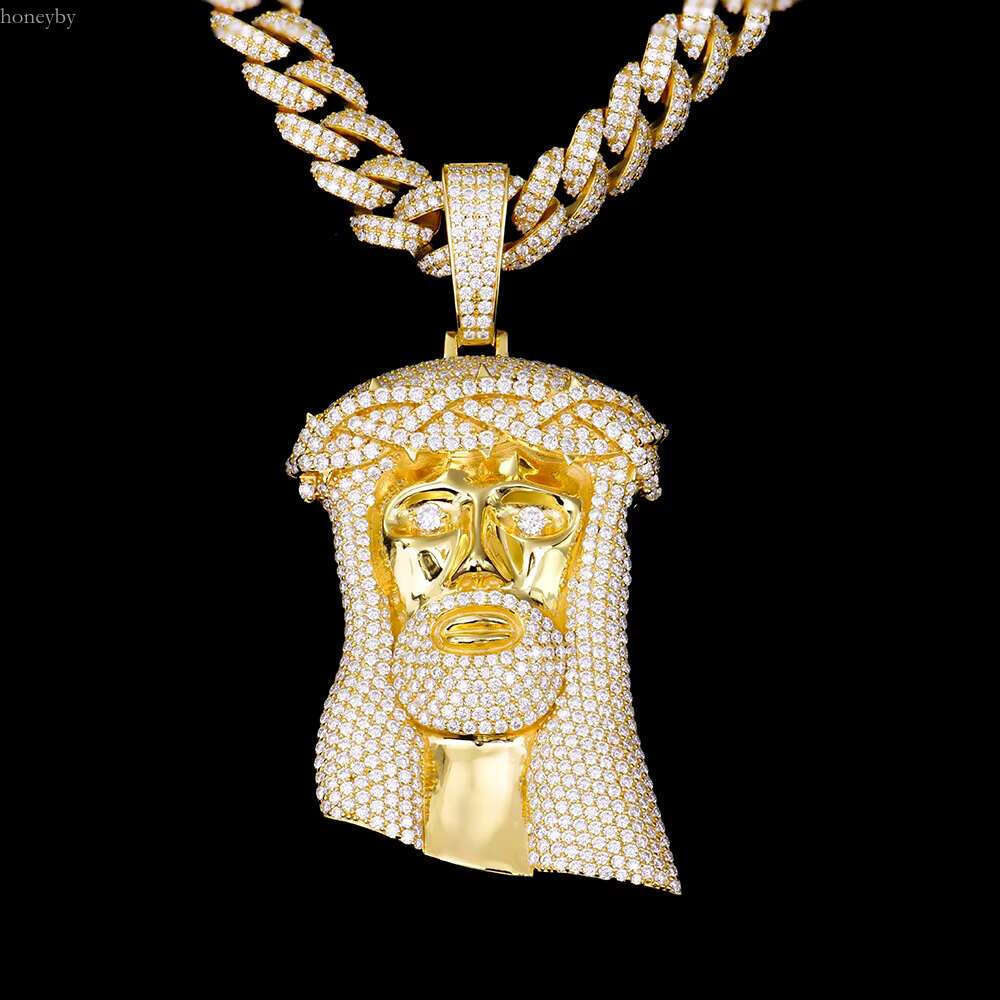 Custom Small Jesus Sterg Sier Hip Hop Ice Out Dia Gra Vvs Cuban Fine Jewelry Mossanite Moissanite Pendant for Men
