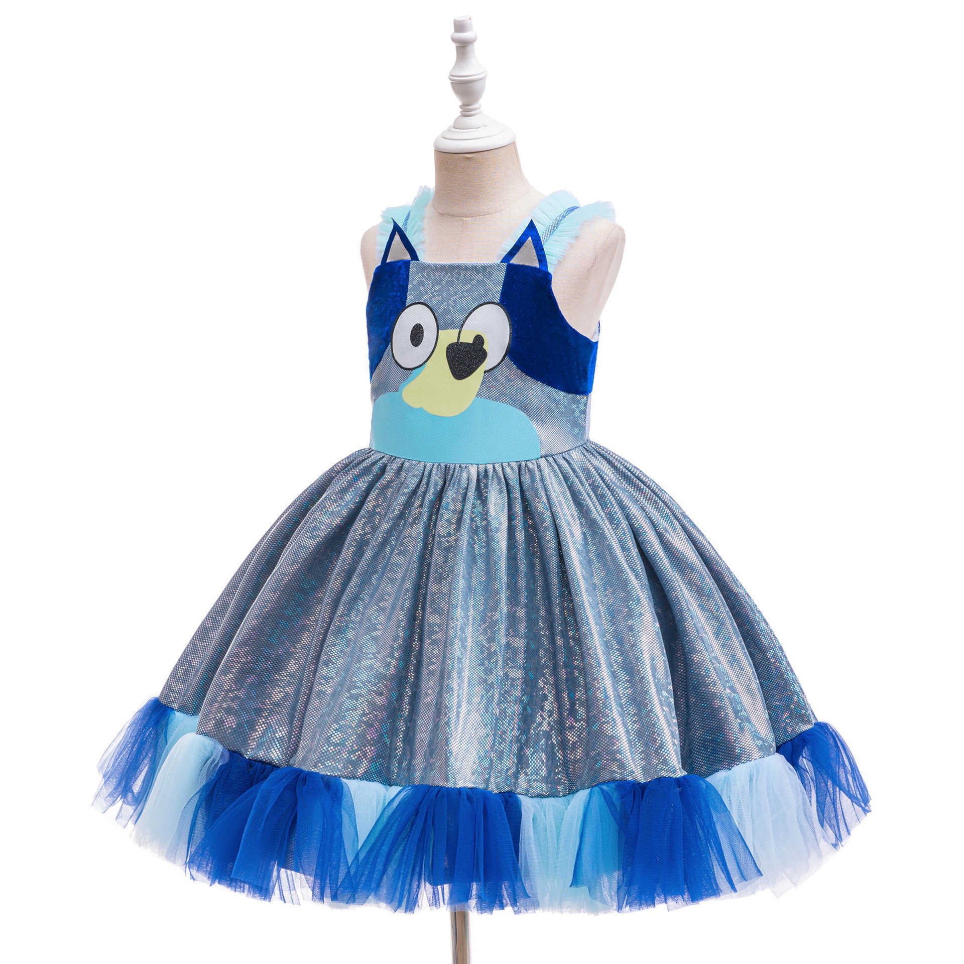 Girl's Dresses New girls animated Brui cartoon printed princess dress cosplay childrens fluffy dress Y2503072AV9
