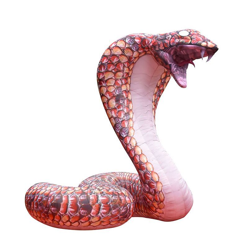 6m height (20ft) with blower Simulated inflatable cobra gas model, wild animal cobra stage layout, interactive decoration, inflatable model