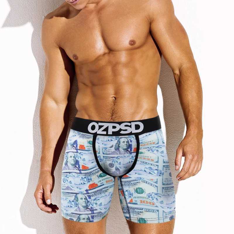 Men's Shorts OZPSD Sexy Men Underwear Boxers Male Panties Lingerie Men Underpants Boxershorts Plus Size Breathable Printed Man Boxer Briefs Y2503