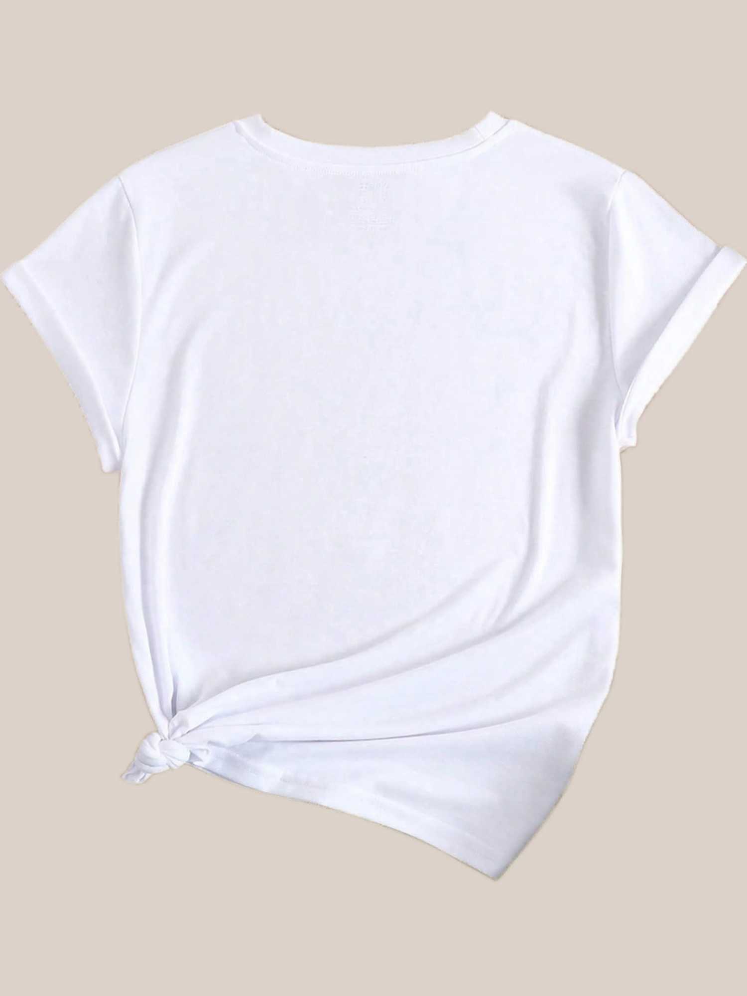 Women's T-Shirt Bag High Hls Pattern Casual T-Shirt Round Neck Short Slves Stretchy Sports T Womens Activewear Y250307MA3I