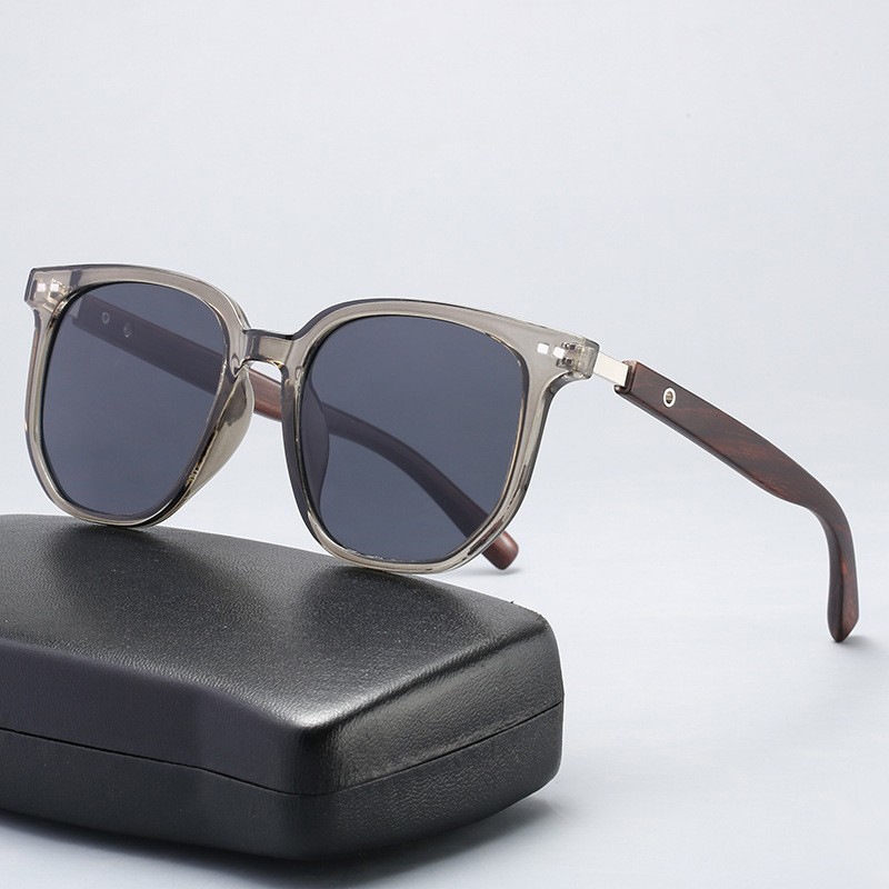 Wood grain leg rice nail sunglasses for women Europe and the United States ins wind sun glasses for men sunscreen UV sunglasses 2025