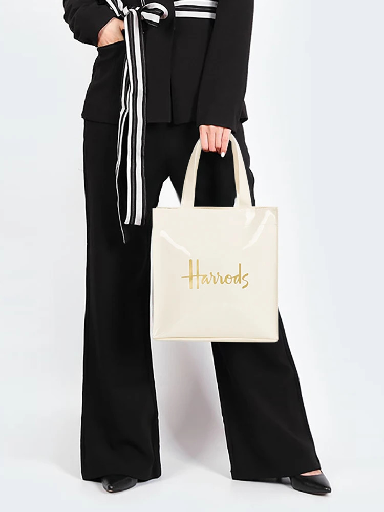 London Style PVC Reusable Shopping Purses Large Eco Friendly Flower Womens Tote Shopper Bag Summer Waterproof Beach Handbag 250314