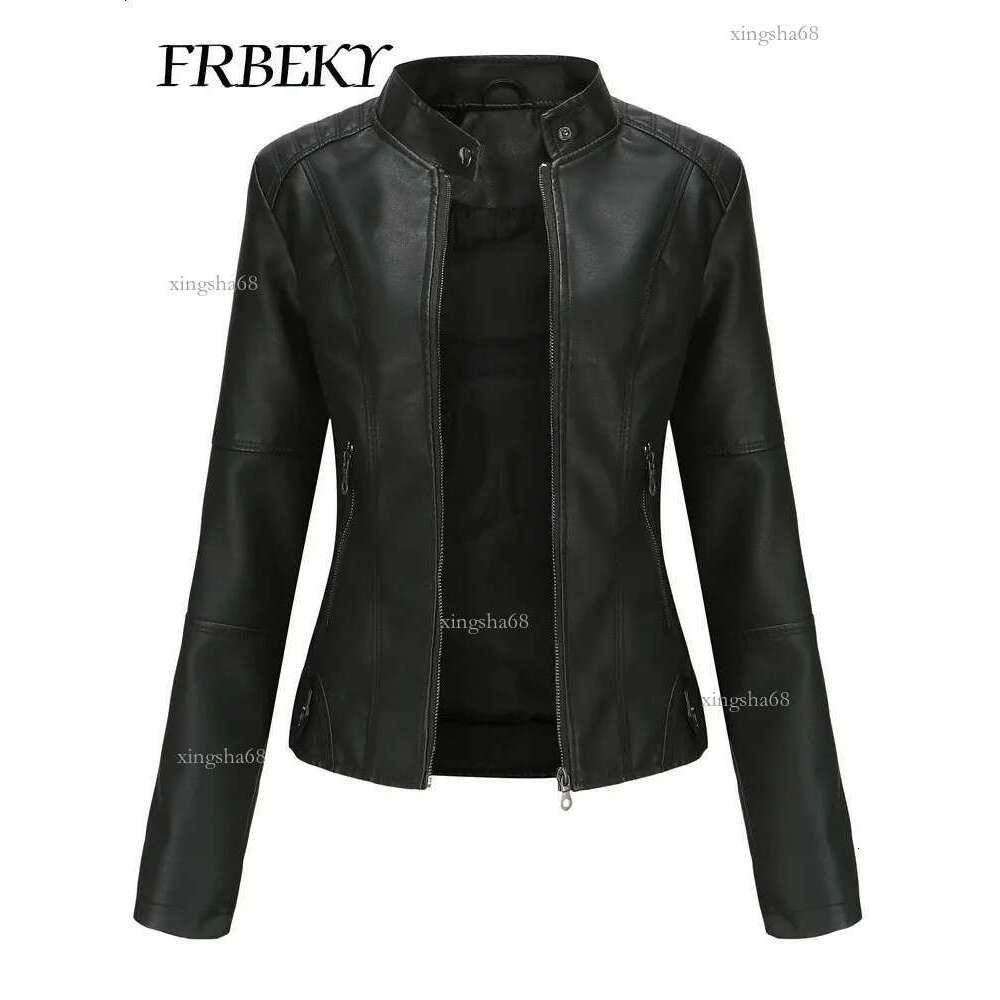 Jackets For Women Autumn Winter Casual Leather Jacket Fashion Long Sleeved Biker Coat Streetwear Woman Clothing Chaquetas 24