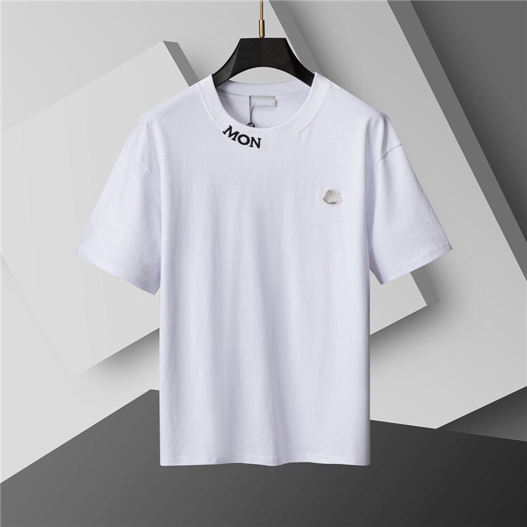 Men's high-end brand black and white short-sleeved summer and autumn loose short-sleeved