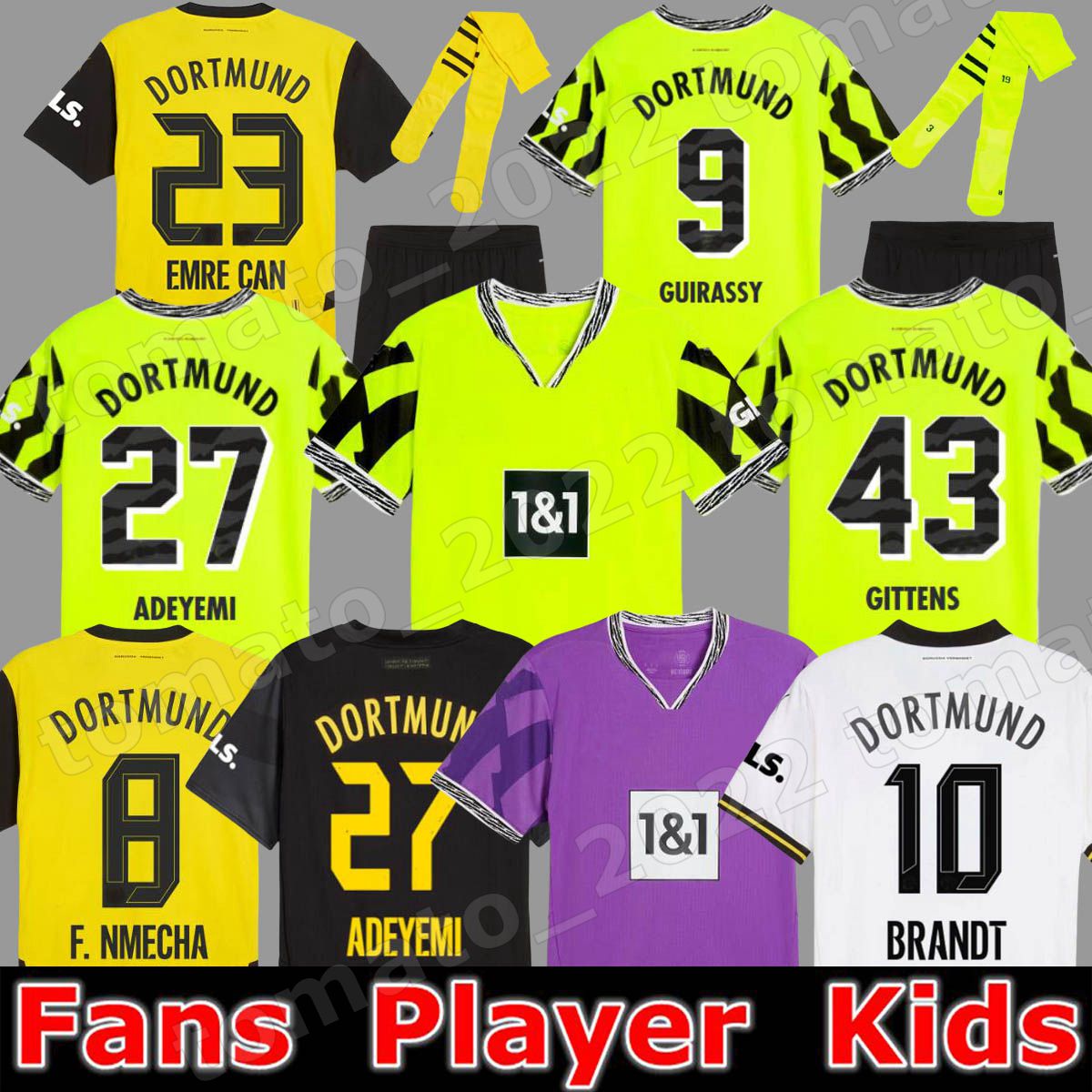 24 25 EMRE CAN Home soccer jerseys BYNOE-GITTENS DoRTmuNDs N.SCHLOTTERBECK Special men kids GUIRASSY BENSEBAINI Borussia 2024 2025 BRANDT football shirts ADEYEMI