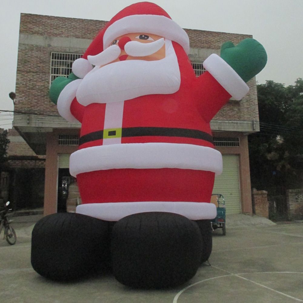 12m height (40ft) with blower Free ship Giant Inflatable Santa Claus father Christmas Decoration old man for Big Promotions Advertising Decorations