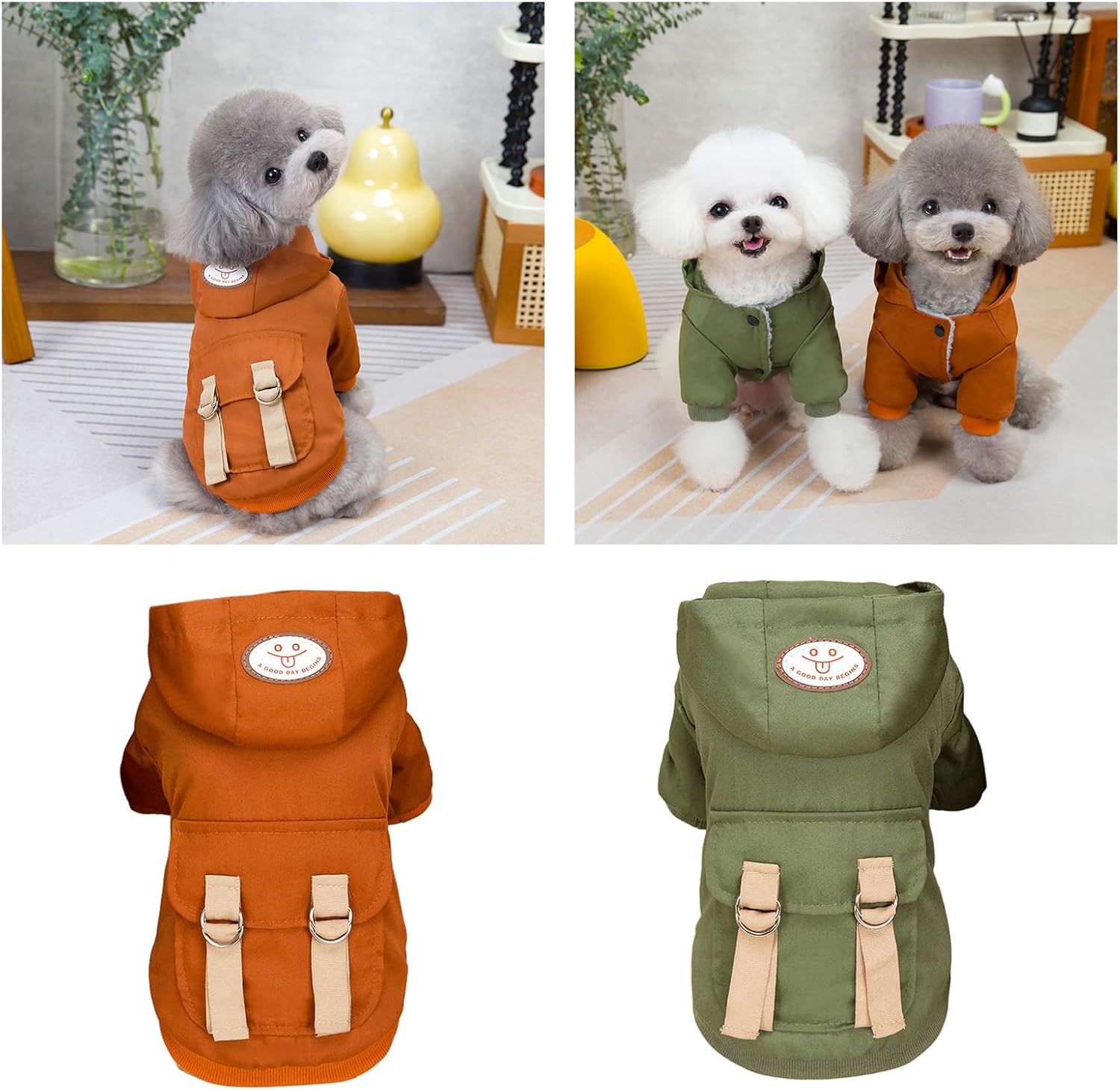 Thicken Comfortable Jackets Fashion Pet Outerwear Dog Windproof Clothes for Dogs and Cats