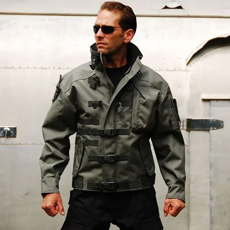 High Quality Jacket Men Waterproof Wear-Resistant Multi-Pocket Jackets Outdoor Hiking Windproof Coat