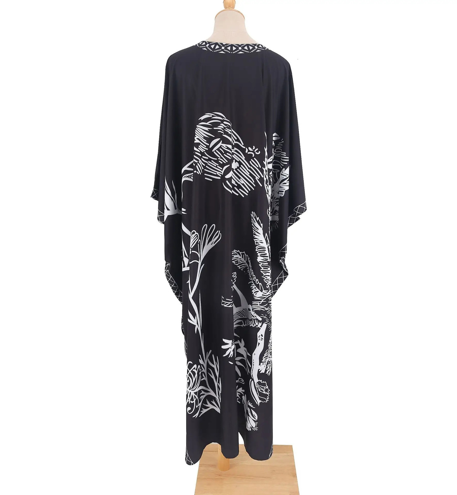 Womens Kaftan Tunic Kimono Free Size Long Maxi Party Dress for Loungewear Holidays Nightwear Dresses 250305Z