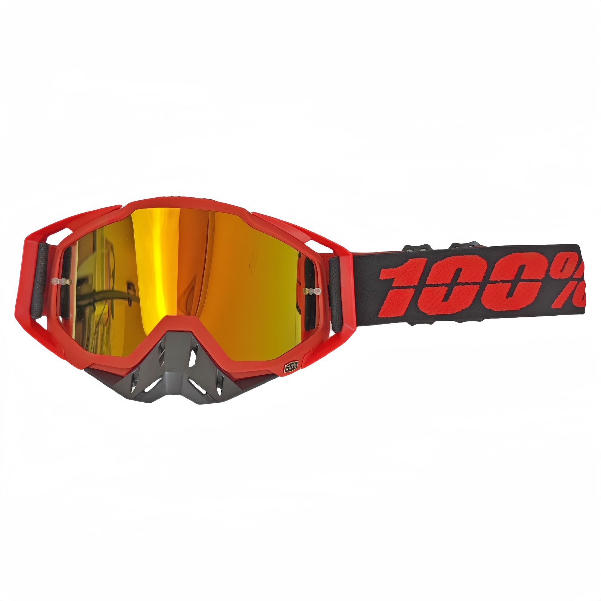 100% riding high air mirror goggles Dust-proof motorcycle speed down half helmet rally riding windproof sunshade glasses 2025
