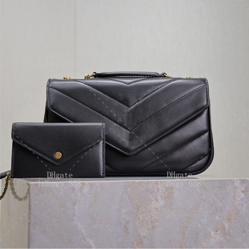 Genuine Leather Crossbody bags Chain bag Shoulder bag Handbag Mirror High-Quality Bags Designer bags Luxury bags Fashion Lady bag 24cm With box Y460