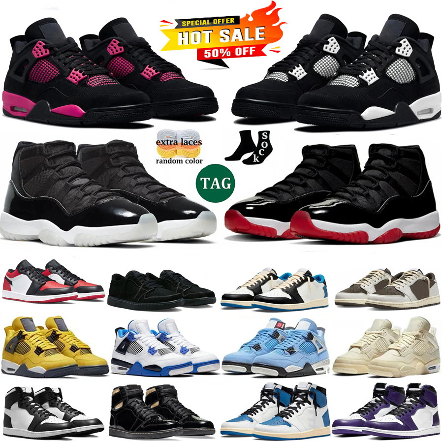 Designer shoes With box 11 4 1 basketball shoes for men women Black Cat Military Sail Red Thunder White Oreo Cool Grey Sneakers Blue University outdoors sneakersas