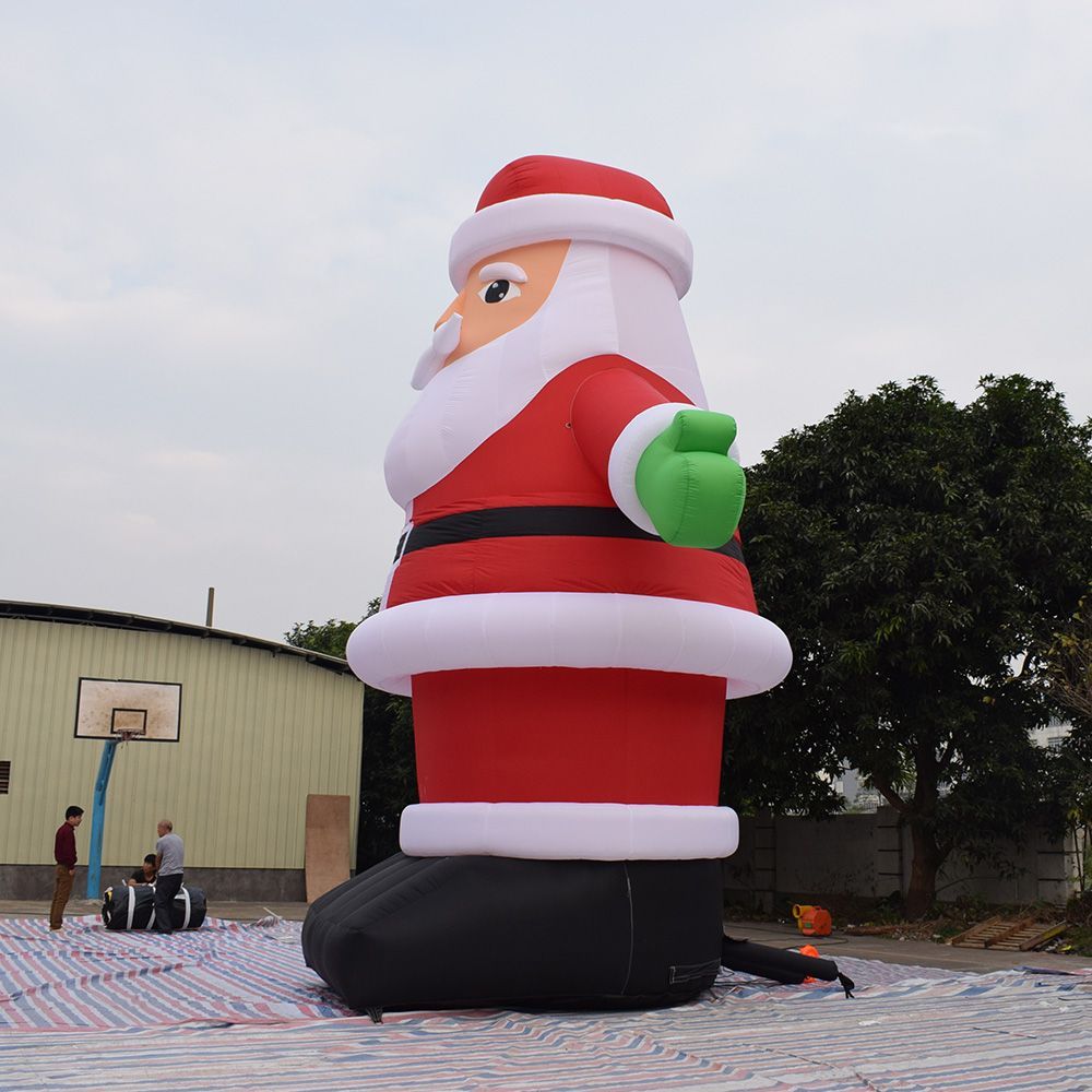 12m height (40ft) with blower Free ship Giant Inflatable Santa Claus father Christmas Decoration old man for Big Promotions Advertising Decorations