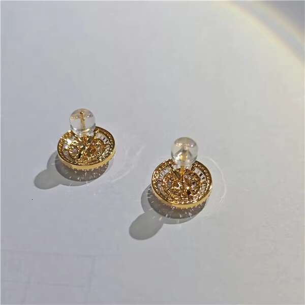 10k Real Earring White Cubic Zircon Jewelry Stud Earrings 14k Gold