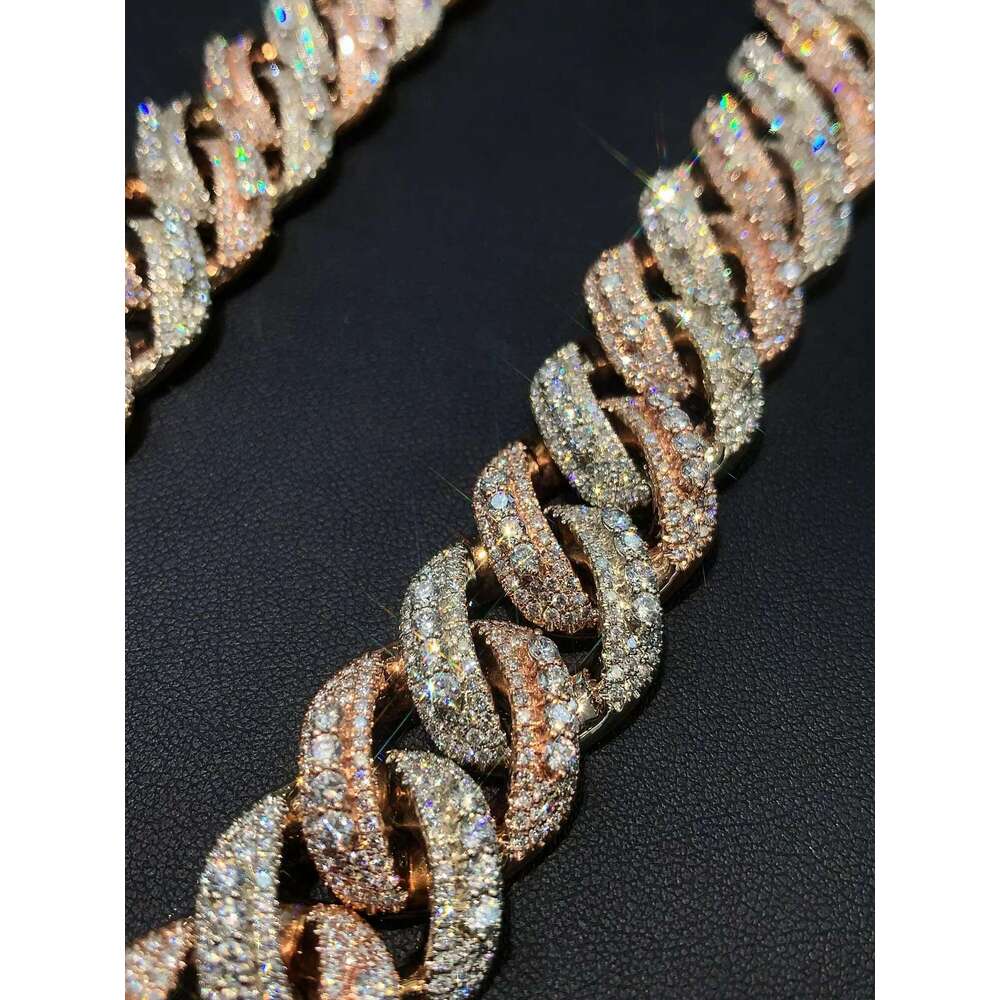 Jewelry Lab Dias for Men - Rose Gold Cuban Chains, 9k 10k Gold, Cool, Wholesale, Pendant