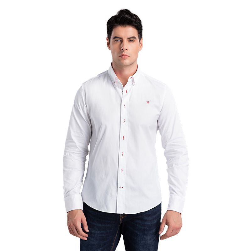 CHCH Simple Fashionable Men's For Commuting Can Be Worn As An Inner Shirt With Polo Collar And Long Sleeves