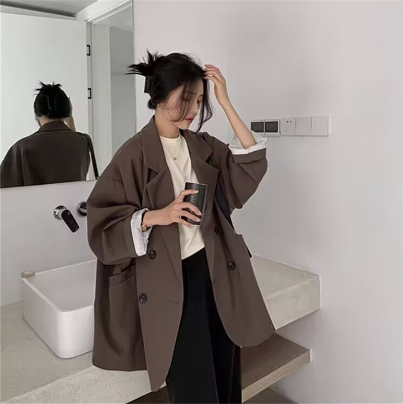L38Chic Layered Streetwear Mini Suit Collection in Light Espresso Tone