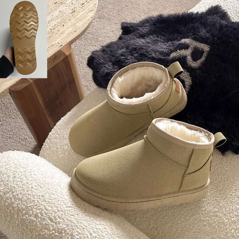 2024 New Women Winter snow Boot Designer Australian Platform For Leather Warm Ankle Fur Booties Boots kid shoes with Anti-slip soft sole