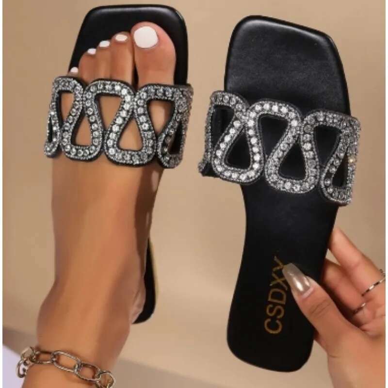 Summer 2025 Women S Sandals Free Shipping Flat Shoes Outdoor Fashion Women S Slippers Sparkling Women S Beach Designer Sandals Slippers Flip Flops