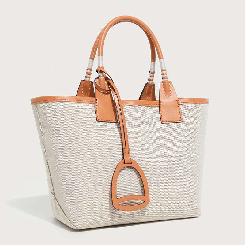 2025 Brand High Quality Tote for Women Geometric Printed Top Handle Satchel Handbag Canvas Fashionable Shopper Bag