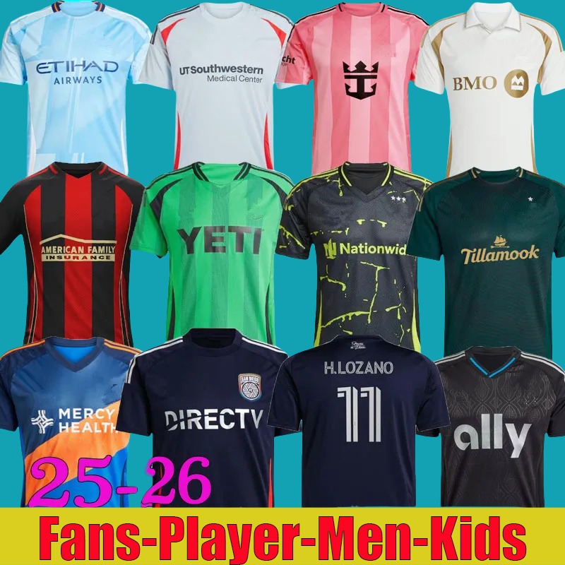 2025 2026 San Diego FC Soccer Jerseys H.LOZANO 24 25 Charlott New York City Portlands LAFC Austin kids Kit Columbus Atlant G.MARTINEZ Unit MARTINEZ Football shirts