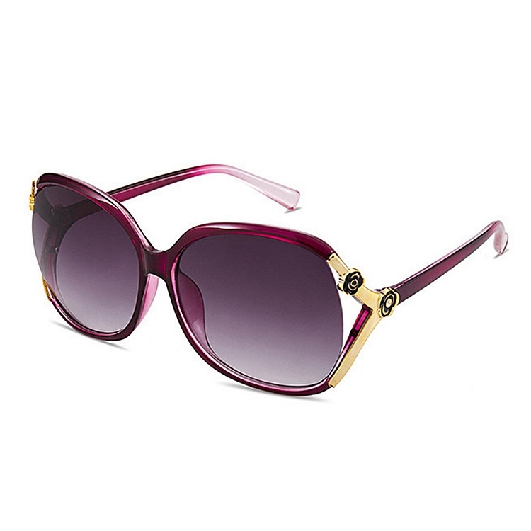 New manufacturers polarized camellia sun glasses ladies stand sunglasses fashion ins big frame round Korean version retro