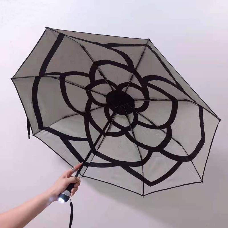 Sunshade Umbrella Camellia Three fold Fully Automatic Sun Protection and UV Protection Sun Umbrella Dual purpose Sunny Umbrella