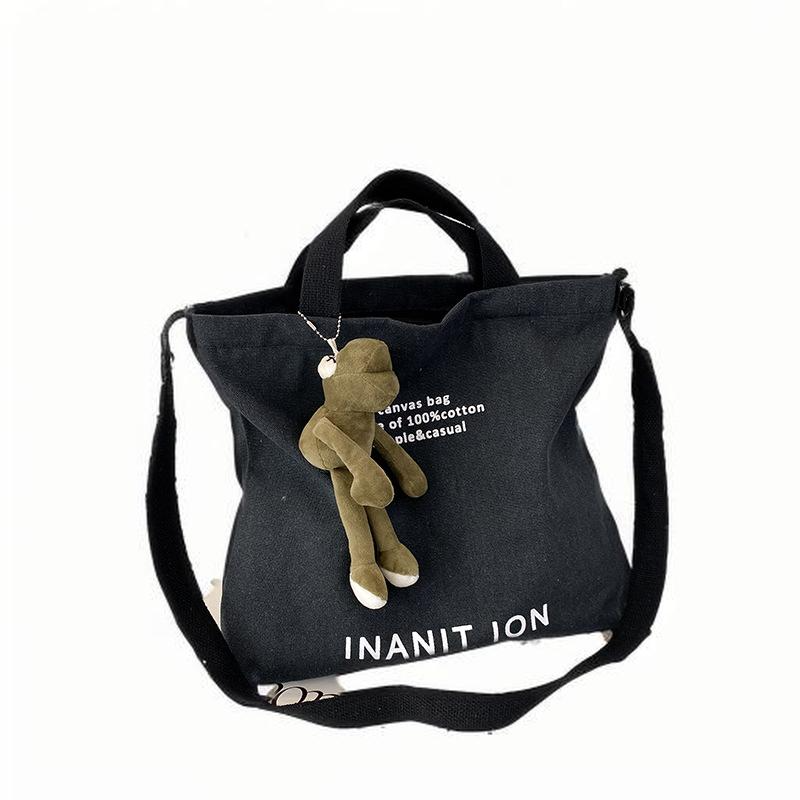 Japanese for men and women washed canvas thickened handbag large capacity trend urban art student crossbody NEW hot bag 2025s