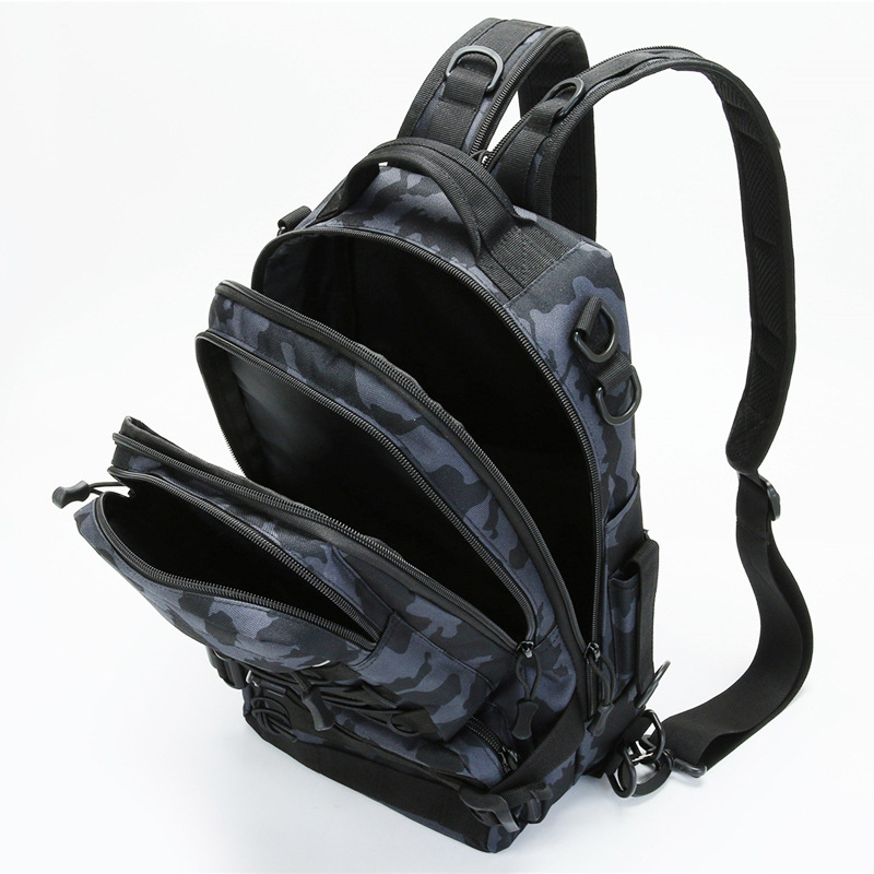 2025--New Crossbody Single Shoulder Multi Functional Waist Outdoor Travel Sports Large Capacity Chest Men's Pole Bag