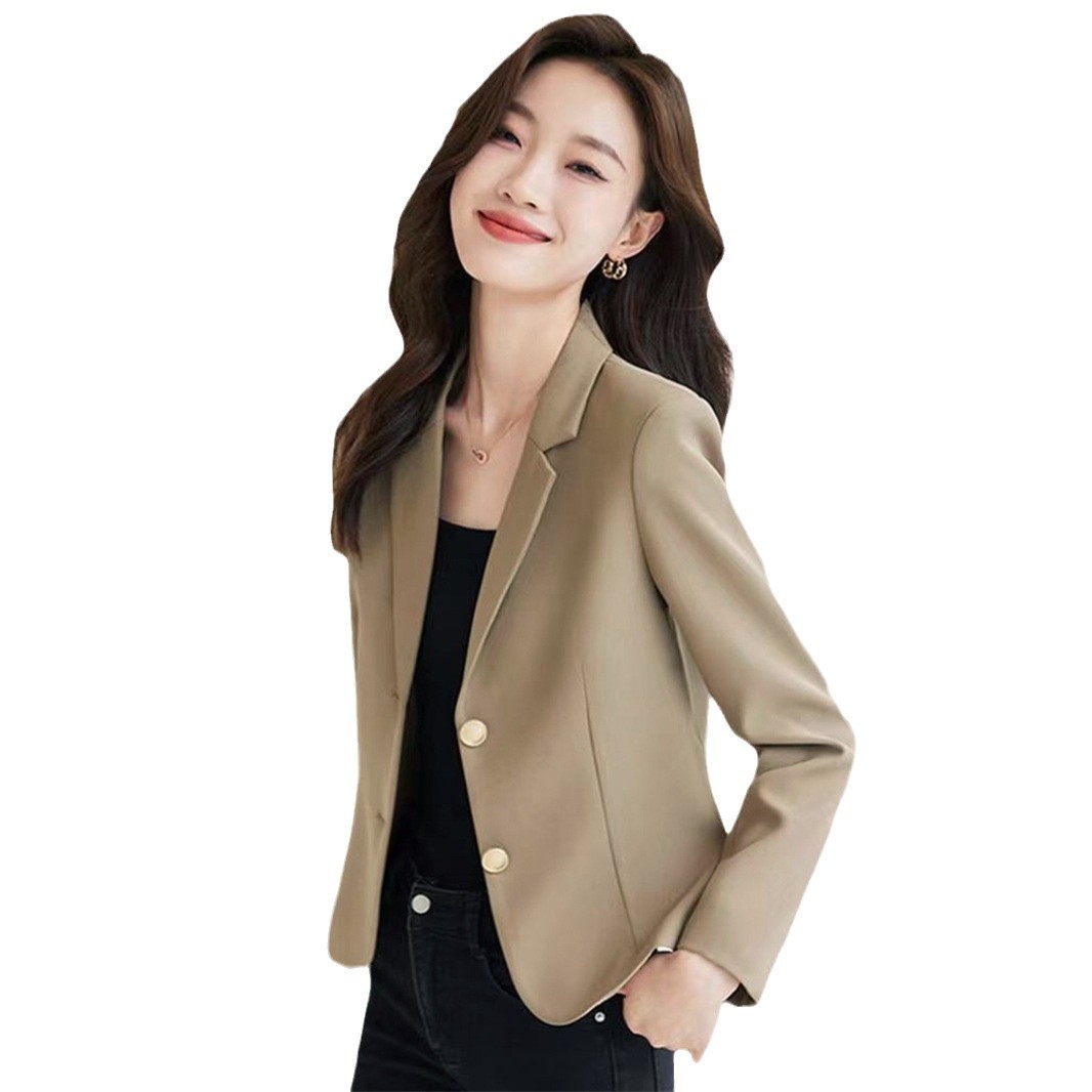 P38Stylish Short Suit Jacket for Petite Women - Perfect for Spring and Autumn Seasons