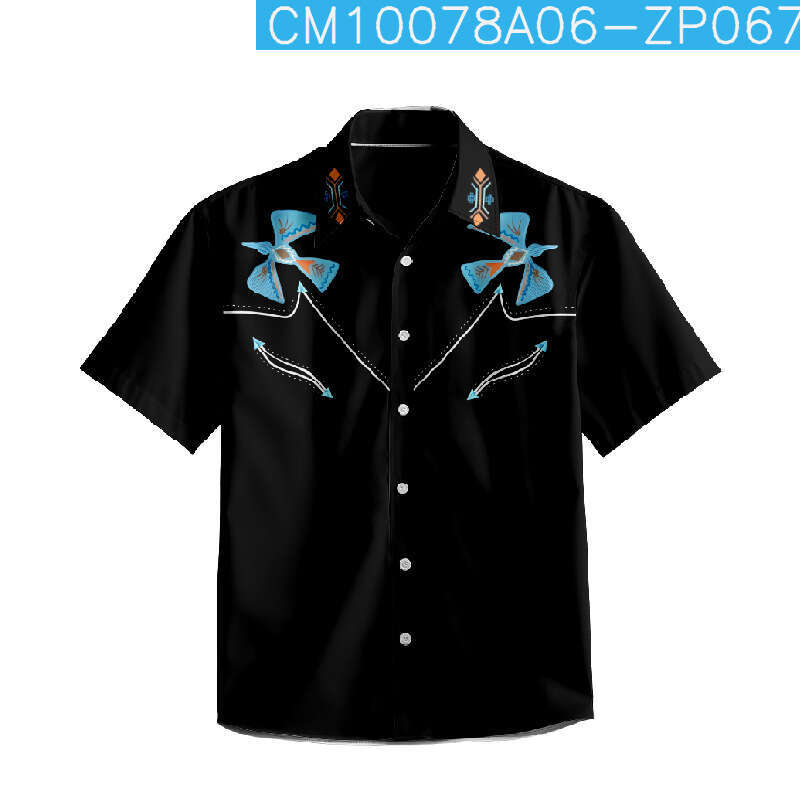 Summer Hawaii Short sleeved Pocketless Shirt Creative 3D Pure Cotton Spray Full Print ing 2025 New Casual Fashion Trendy Clothing