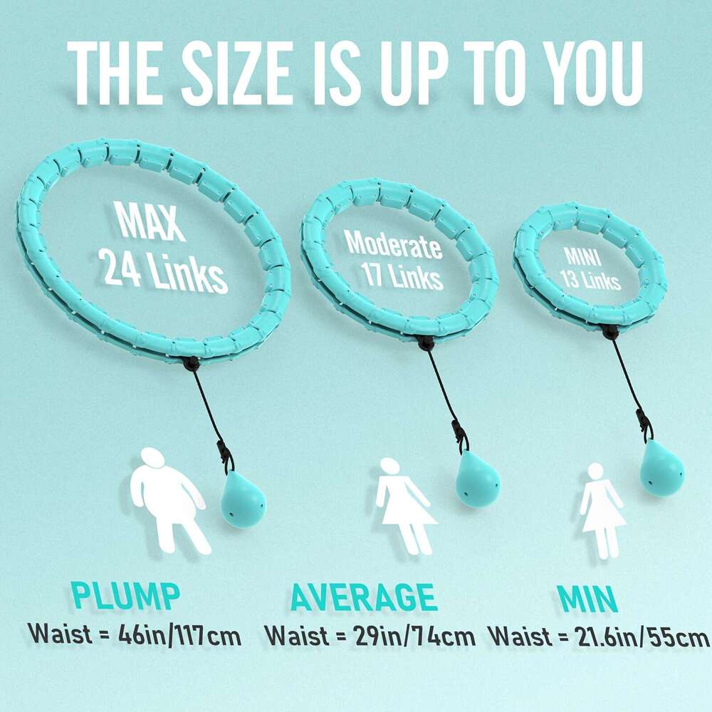 Exercise Hoop 46in/117cm Weighted Fiess Circle, 24-Section Detachable Exercise Ring, ABS Material, Body Shaping & Waist Slimming, dh910351303