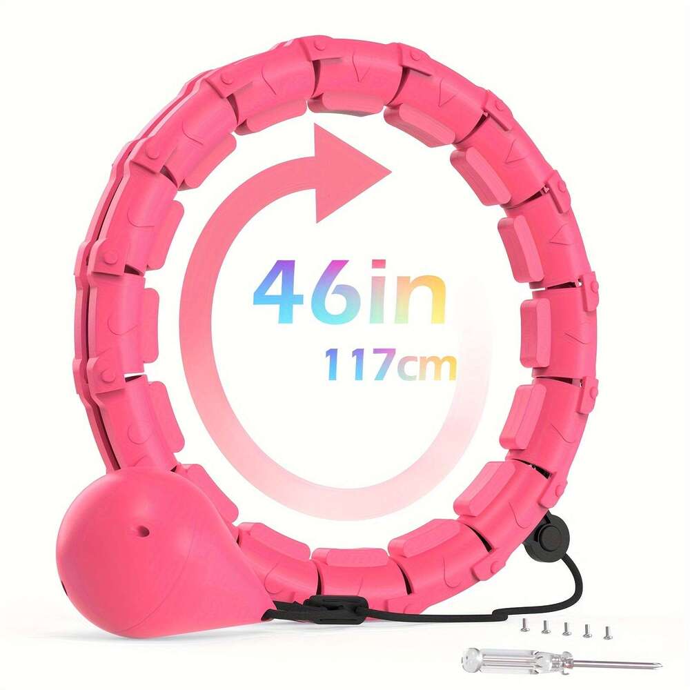 Exercise Hoop 46in/117cm Weighted Fiess Circle, 24-Section Detachable Exercise Ring, ABS Material, Body Shaping & Waist Slimming, dh910351303