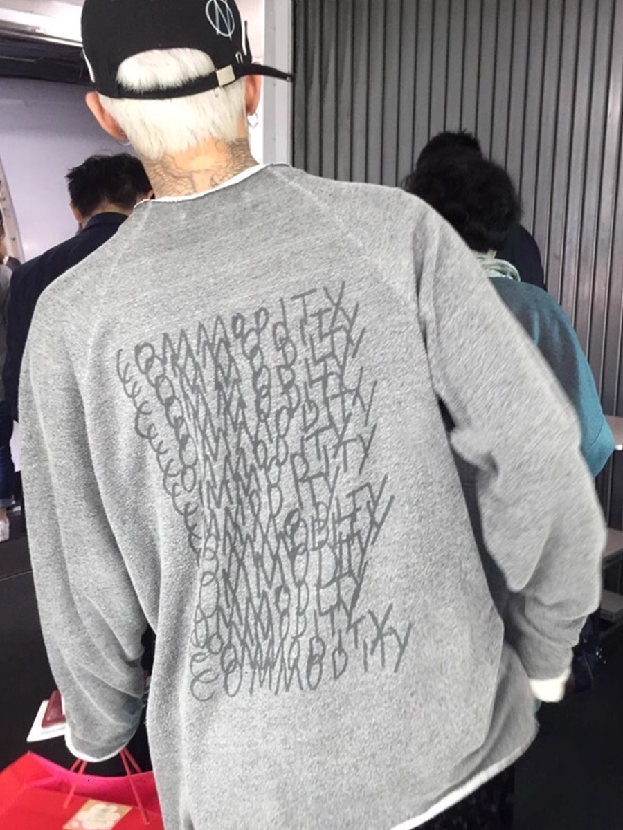 Men's Sweatshirts Raf Simons 03AW Consul Printed Round Neck Hoodie Mens Long Sleeve Jacket