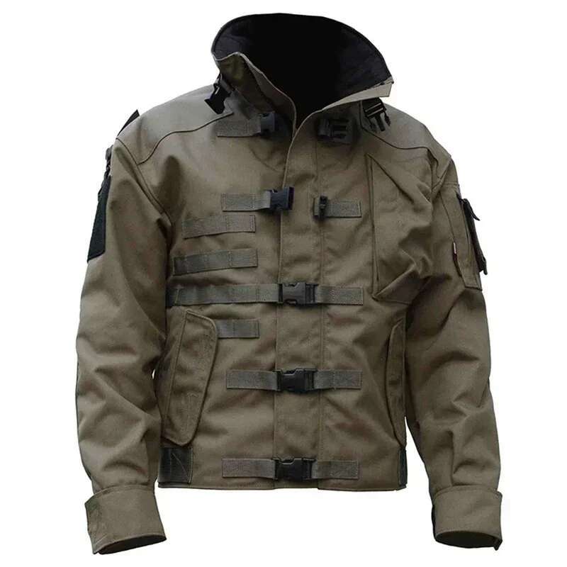 High Quality Jacket Men Waterproof Wear-Resistant Multi-Pocket Jackets Outdoor Hiking Windproof Coat
