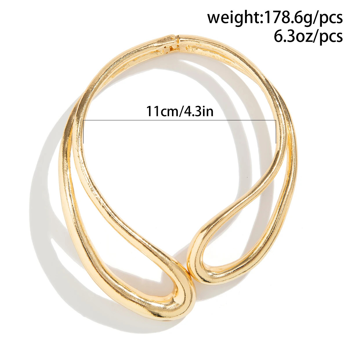 Exaggerated Heavy Metal Big Open Torques Choker Necklace fot Women Goth Adjustable Chunky Chain Grunge Jewelry Steampunk Men 250304